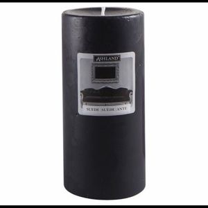 Suede Scented Pillar Candle Size 2.8in X 6in
